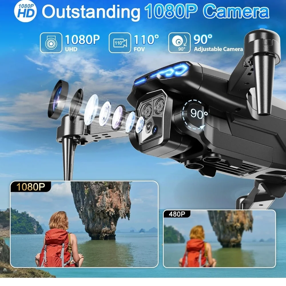 Black Simulated Camera with 1080P Resolution and Stabilization